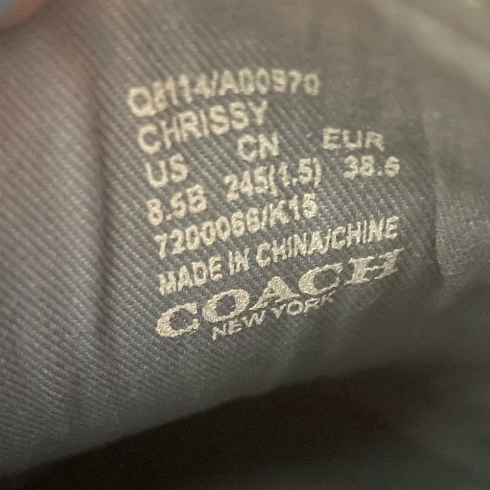 Coach Chrissy Women Blue Floral Leather Flat Slip On Shoes Summer Preppy - Picture 7 of 7